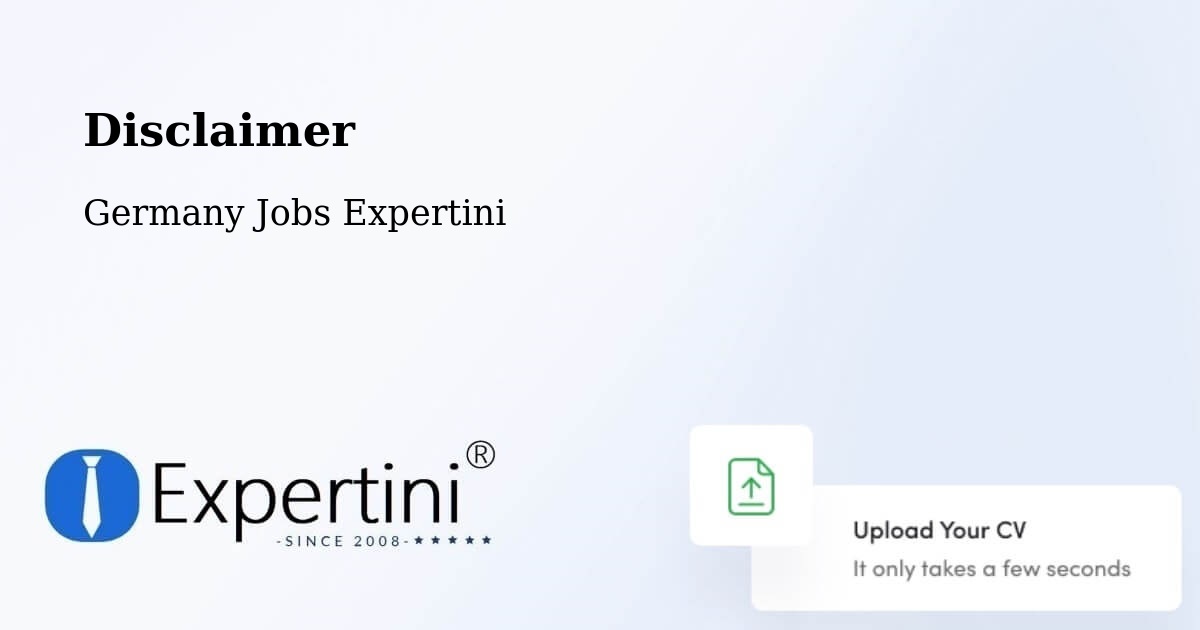 Disclaimer – Lübbenau - Germany Jobs Expertini